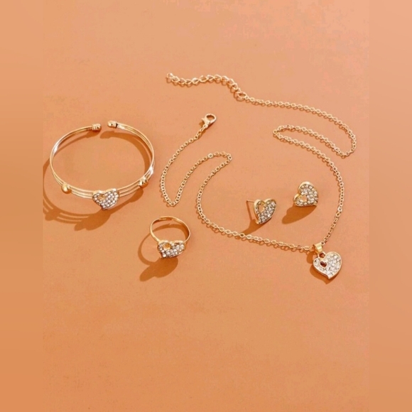 Rhinestone Heart Set - Picture 2 of 4